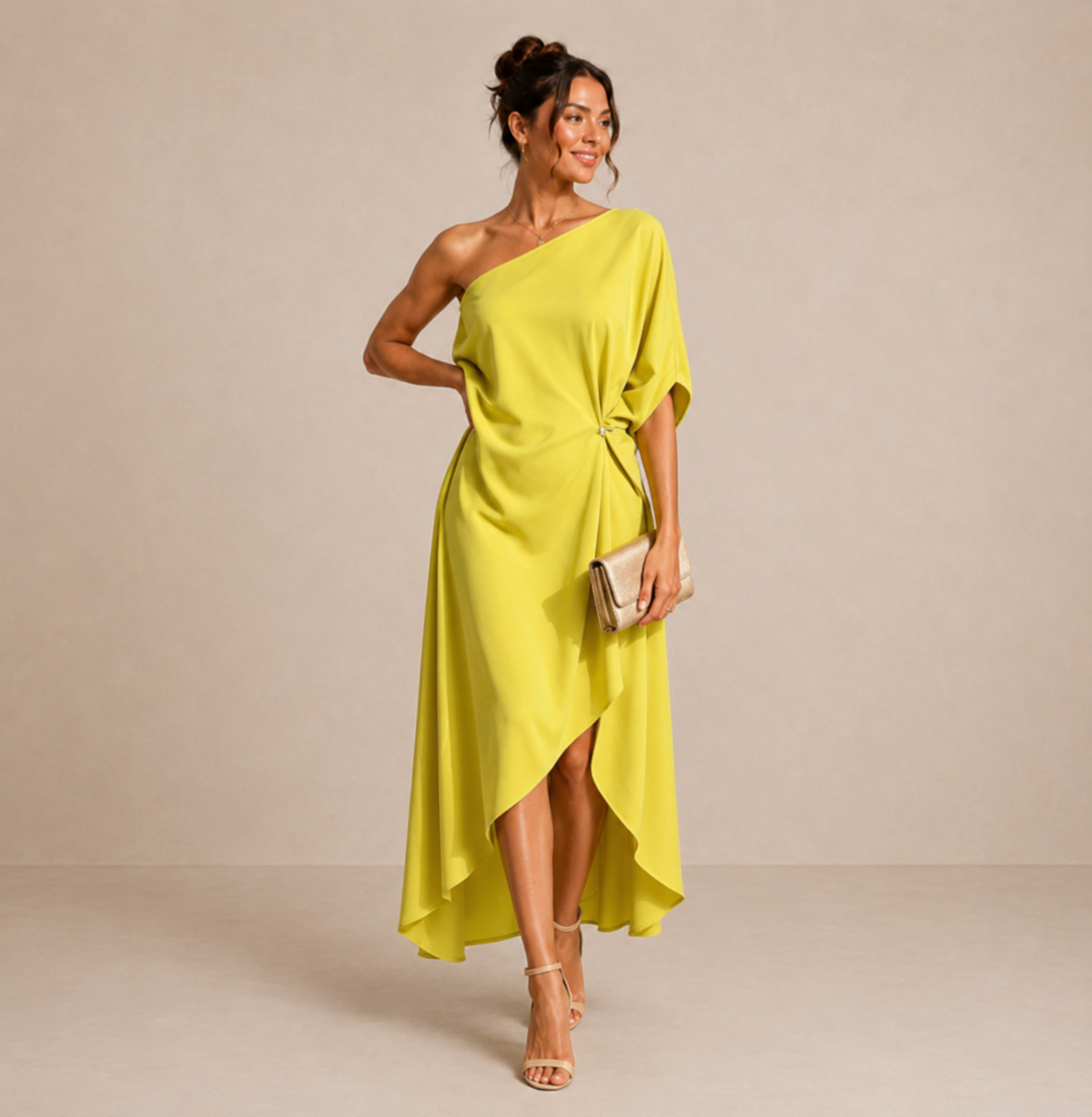 LIORA™ | Square Neck Midi Dress