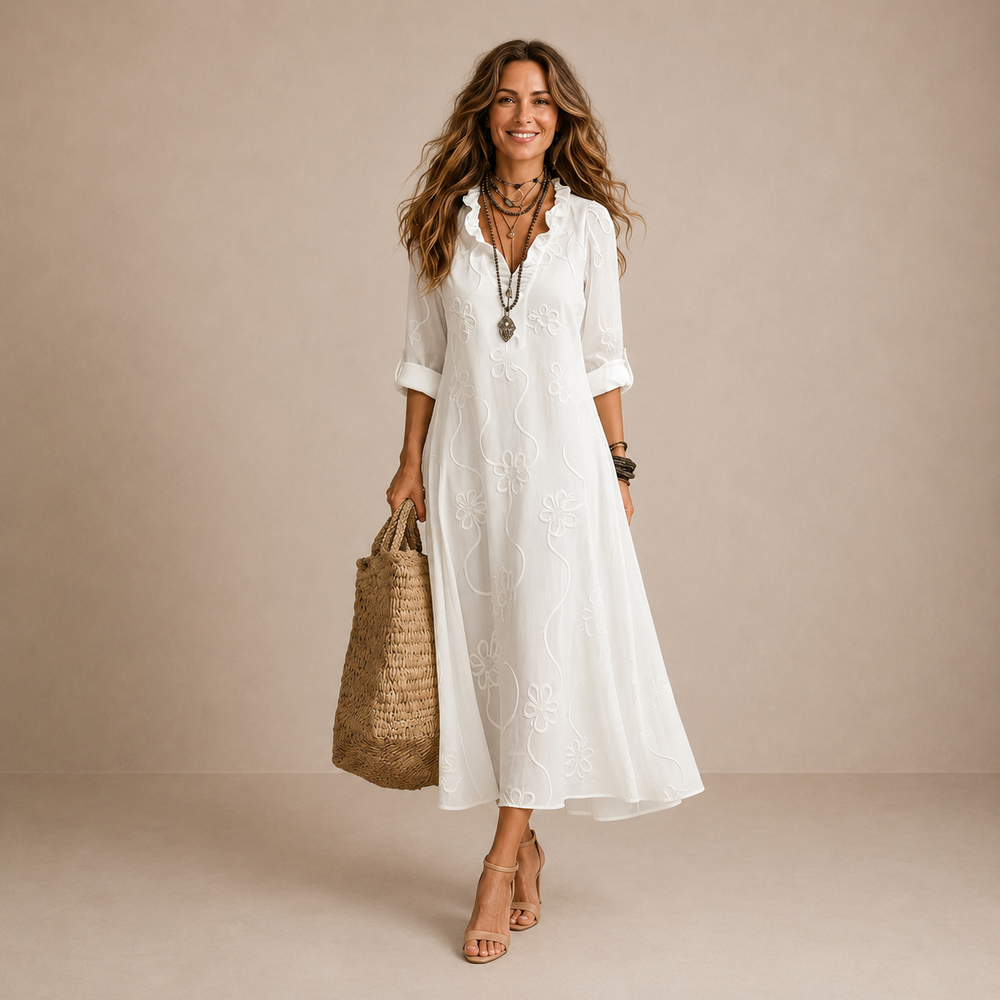 LIORA™ | Relaxed Shirt Midi Dress