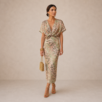 LIORA™ | Ruffle Sleeve Midi Dress