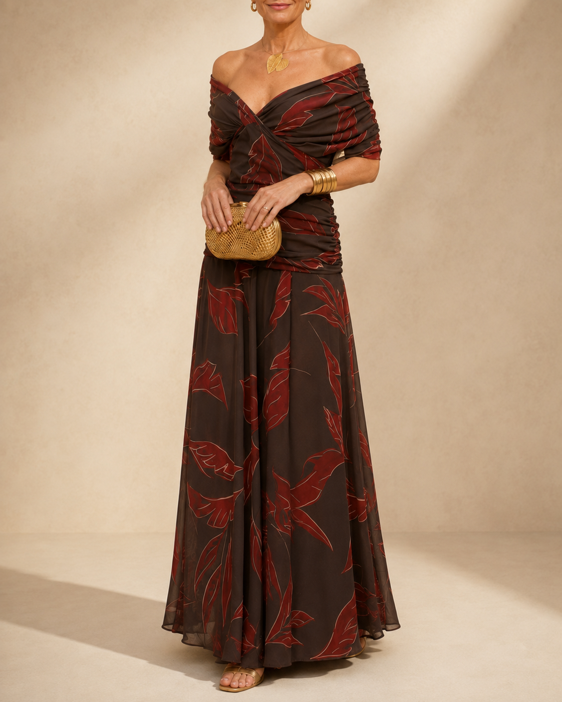 FLORENCE | RUFFLE-SLEEVE MIDI DRESS