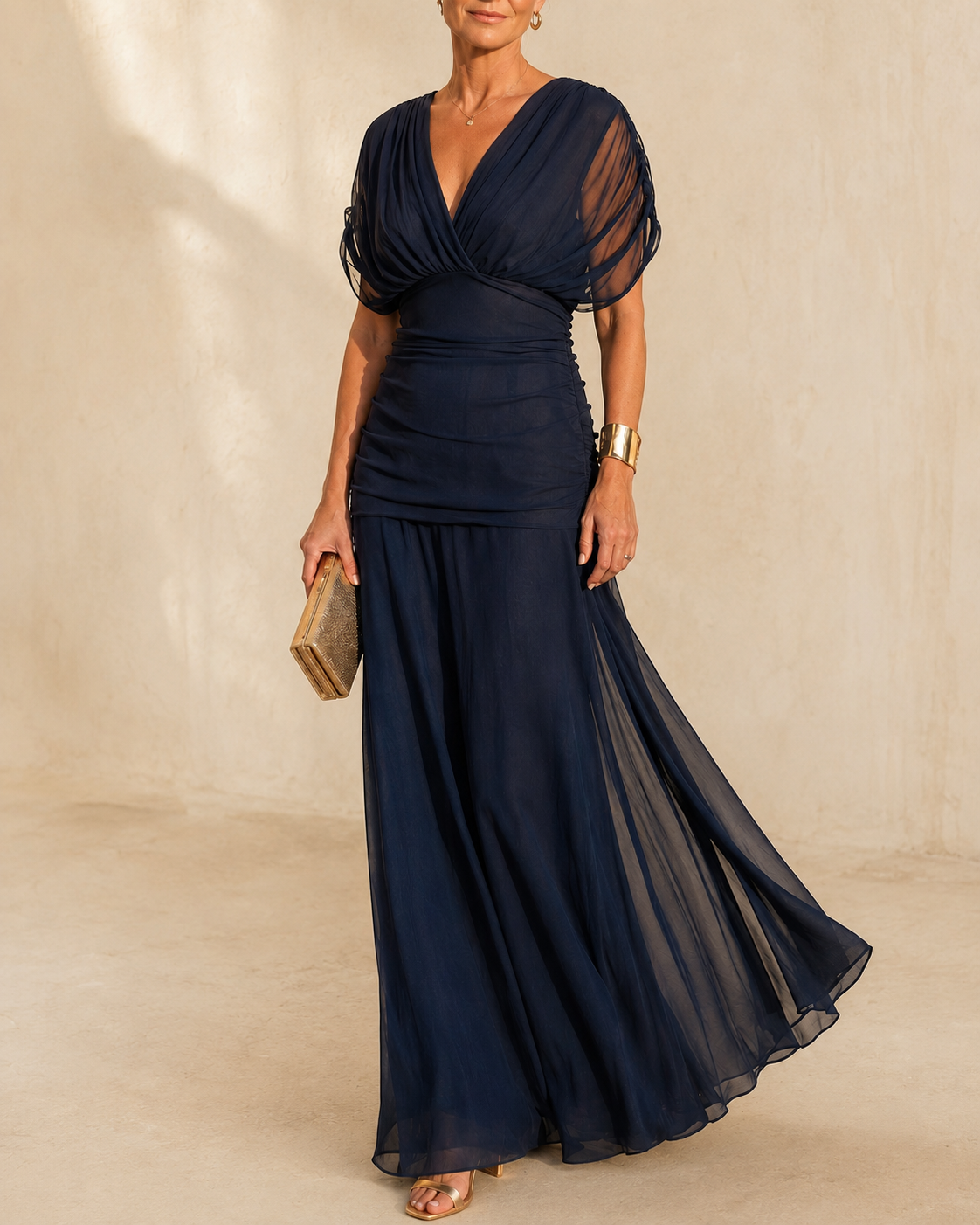 FLORENCE | RUFFLE-SLEEVE MIDI DRESS