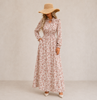 LIORA™ | Romantic Long-Sleeve Maxi Dress
