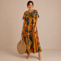 LIORA™ | Chiffon Midi Dress