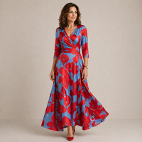 LIORA™ | Floral Wrap Maxi Dress