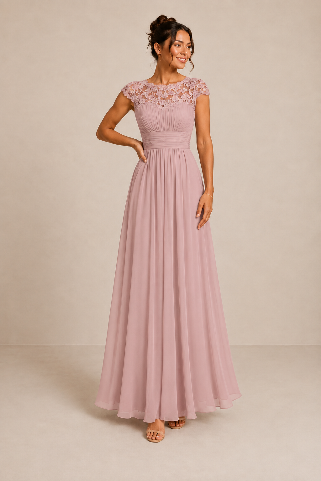 LIORA™ | Lace Bodice Maxi Dress