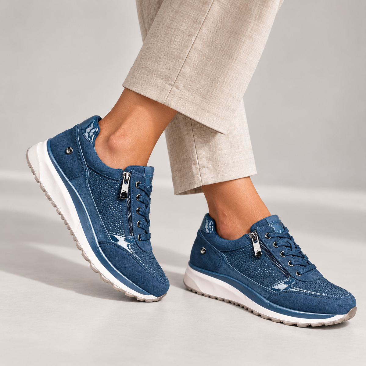 SUKIE | ZIP DETAIL COMFORT TRAINERS