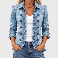 ROSENWYN | MARBLE WASH RUFFLE JACKET