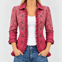 MELISENT | PAISLEY RUFFLE-TRIM JACKET