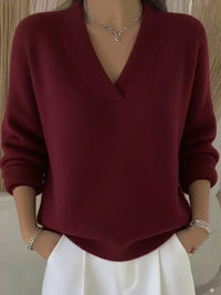 VIOLETA | RELAXED V-NECK JUMPER