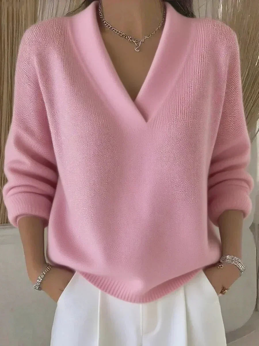 VIOLETA | RELAXED V-NECK JUMPER