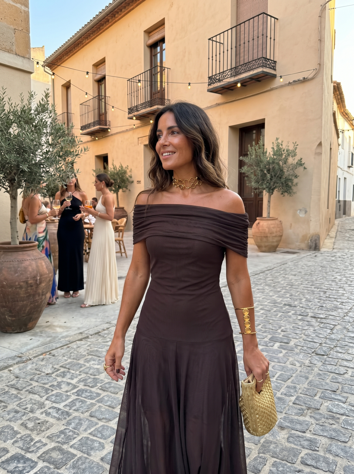 LIORA™ | One-Shoulder Print Maxi Dress
