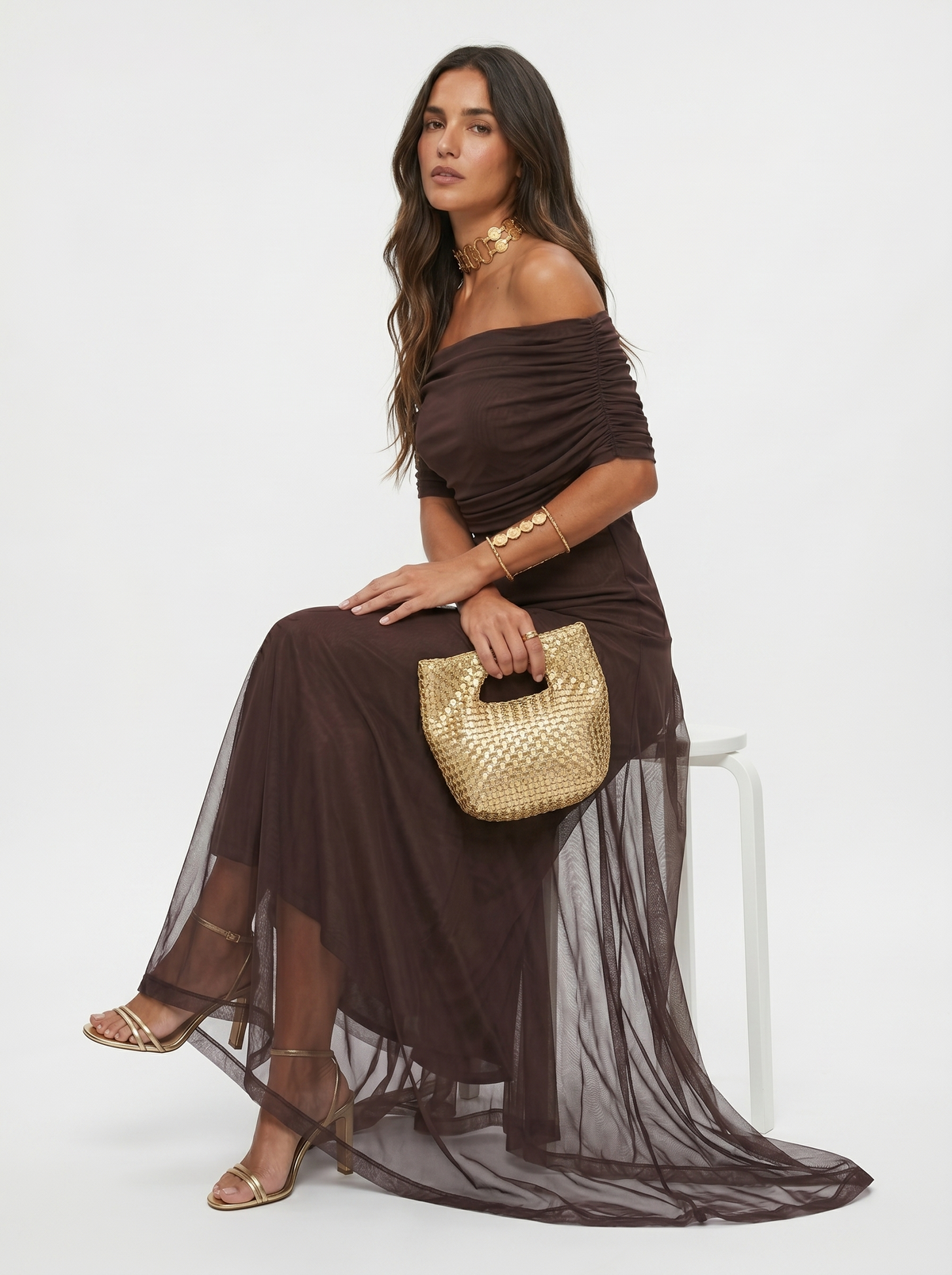 LIORA™ | One-Shoulder Print Maxi Dress