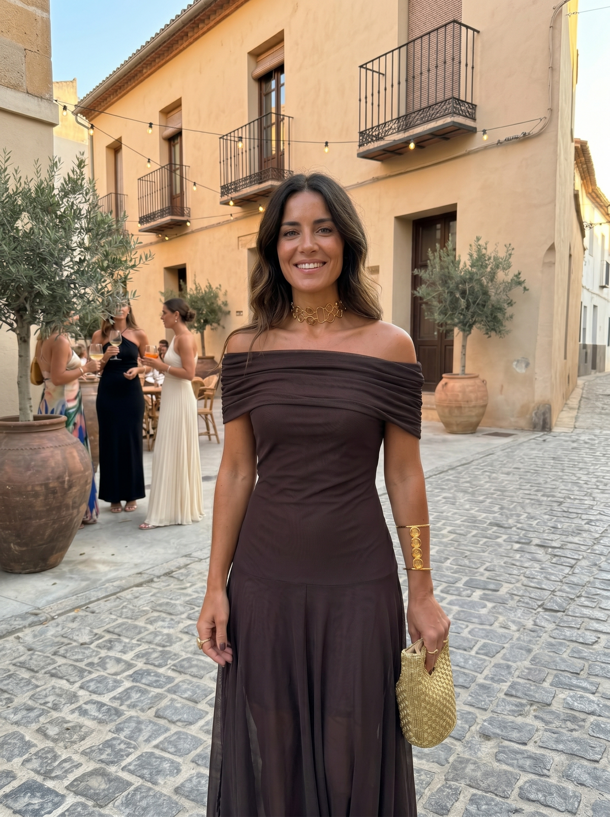 LIORA™ | One-Shoulder Print Maxi Dress
