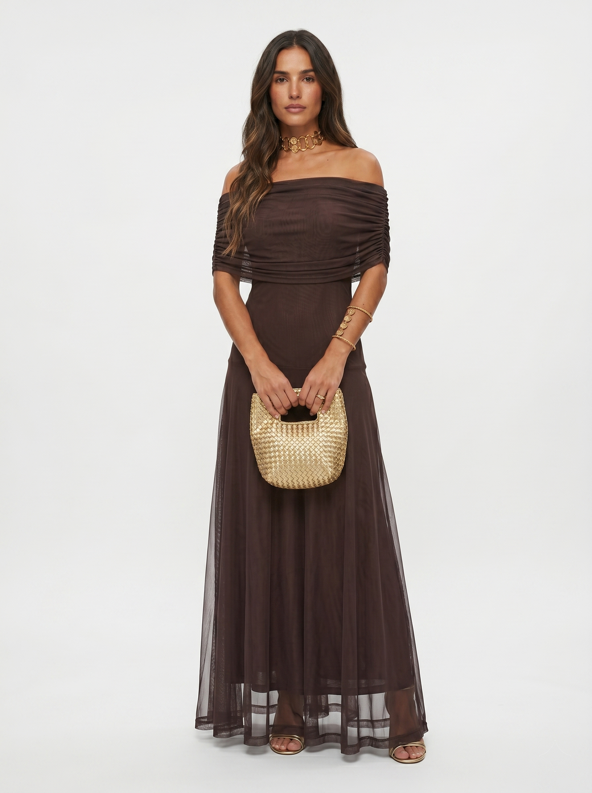 LIORA™ | One-Shoulder Print Maxi Dress