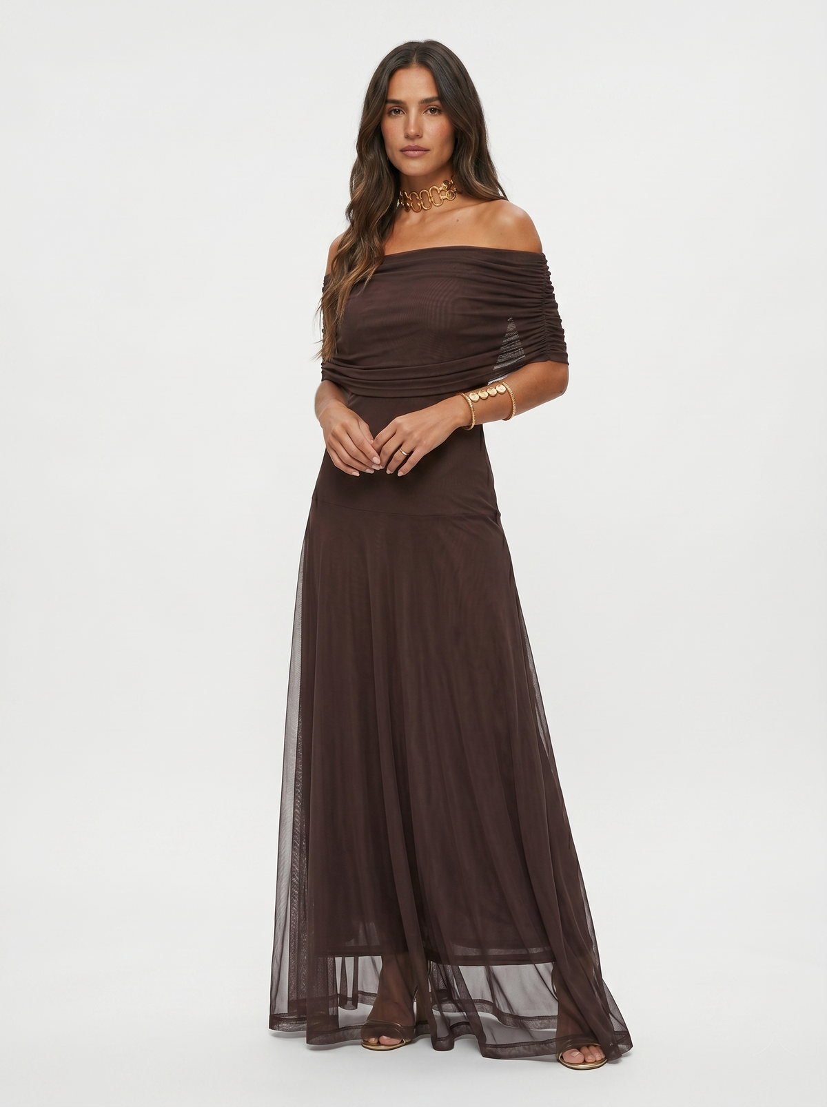 LIORA™ | One-Shoulder Print Maxi Dress