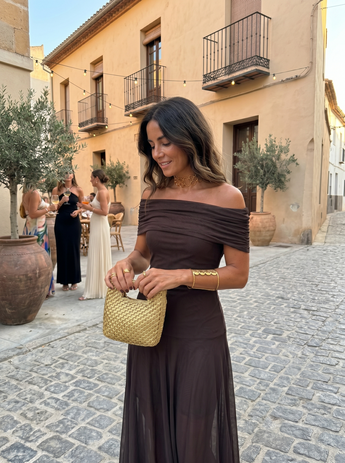 LIORA™ | One-Shoulder Print Maxi Dress
