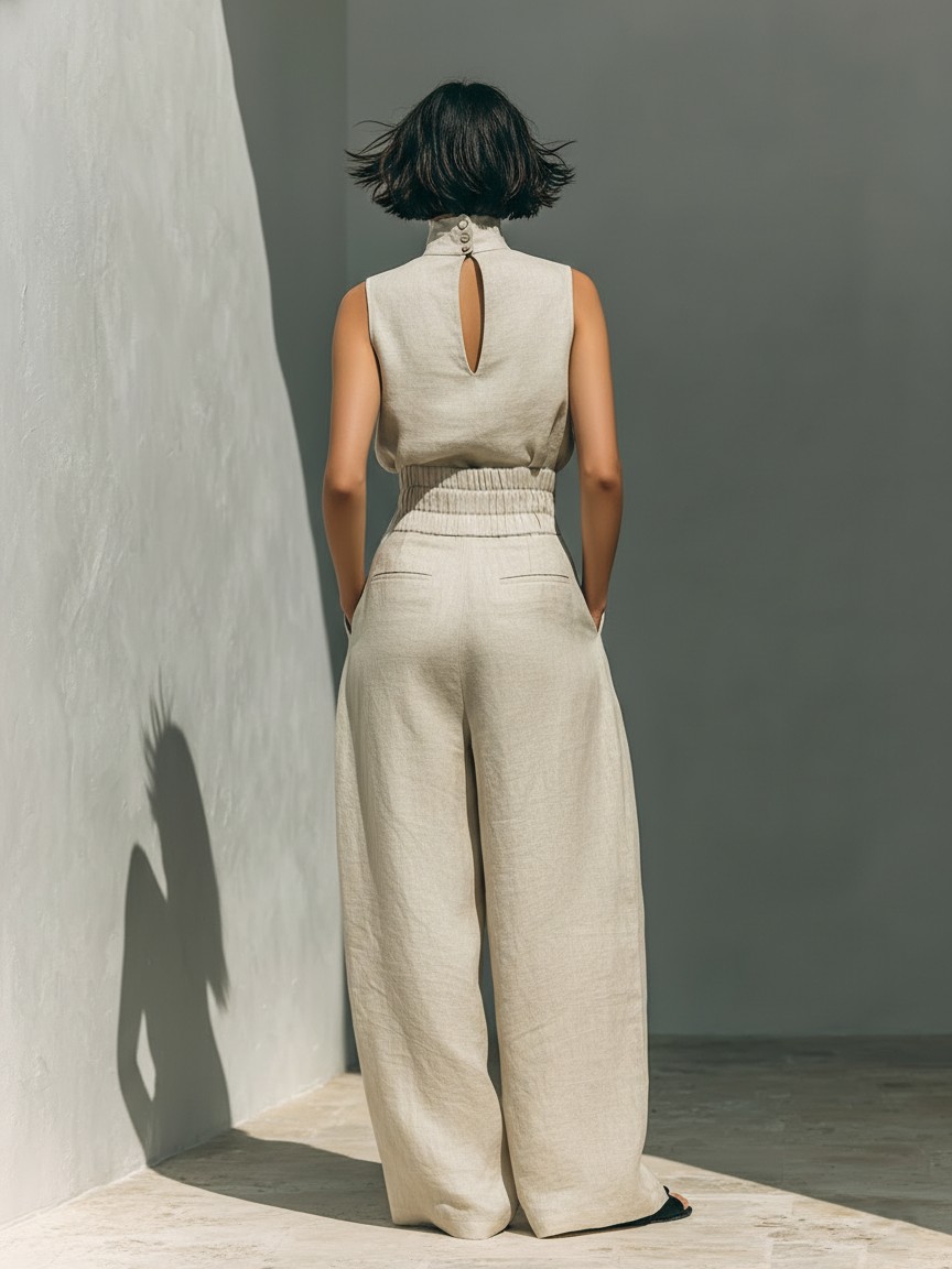 Maria - Elegant Wide Leg Pants and Top Set