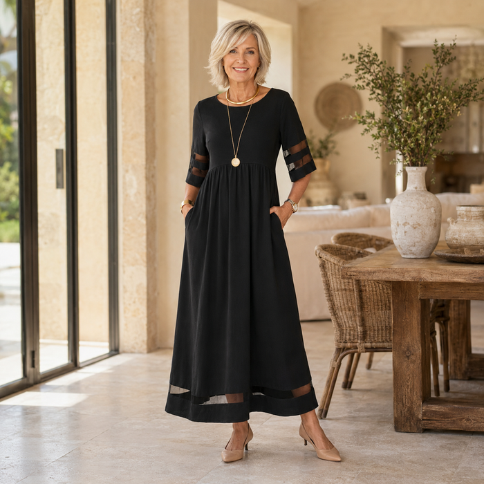 AUBREY | FLATTERING TUMMY-SMOOTHING MIDI DRESS