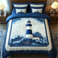 3-Piece Quilted Bedding Set – Lighthouse Breeze