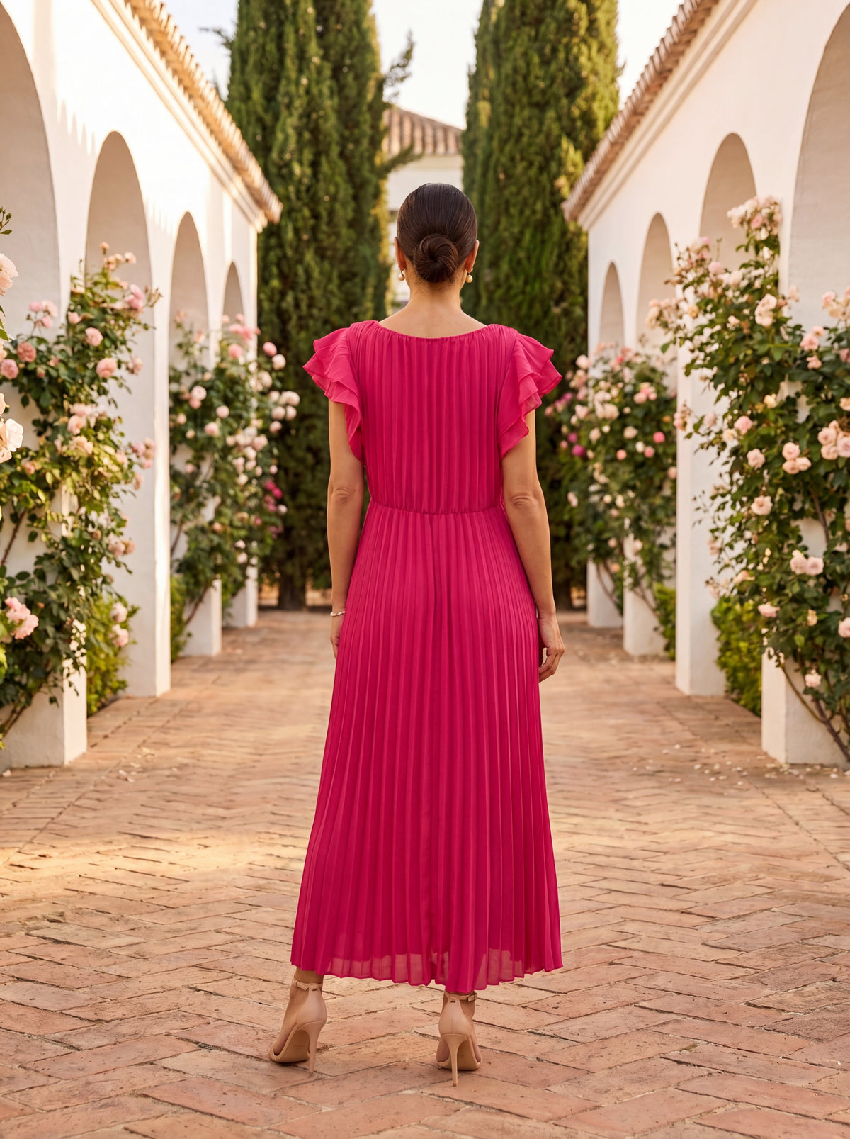 LIORA™ | Tie-Front Midi Dress