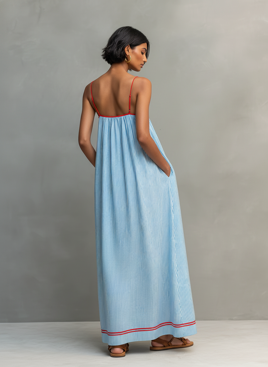 LIORA™ | Striped Maxi Dress