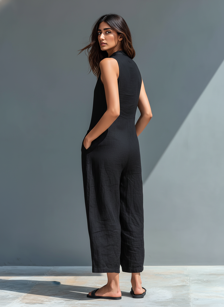 Teresa | Long Fluid Jumpsuit with Pockets
