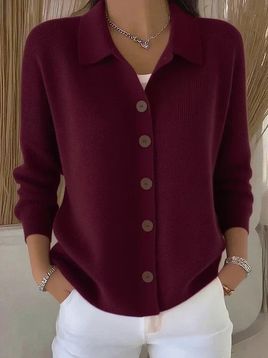 JOSEFINA | COLLARED BUTTON-UP CARDIGAN