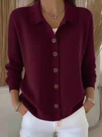 JOSEFINA | COLLARED BUTTON-UP CARDIGAN