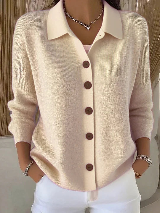 JOSEFINA | COLLARED BUTTON-UP CARDIGAN