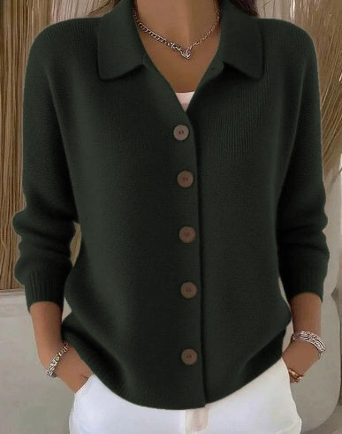 JOSEFINA | COLLARED BUTTON-UP CARDIGAN