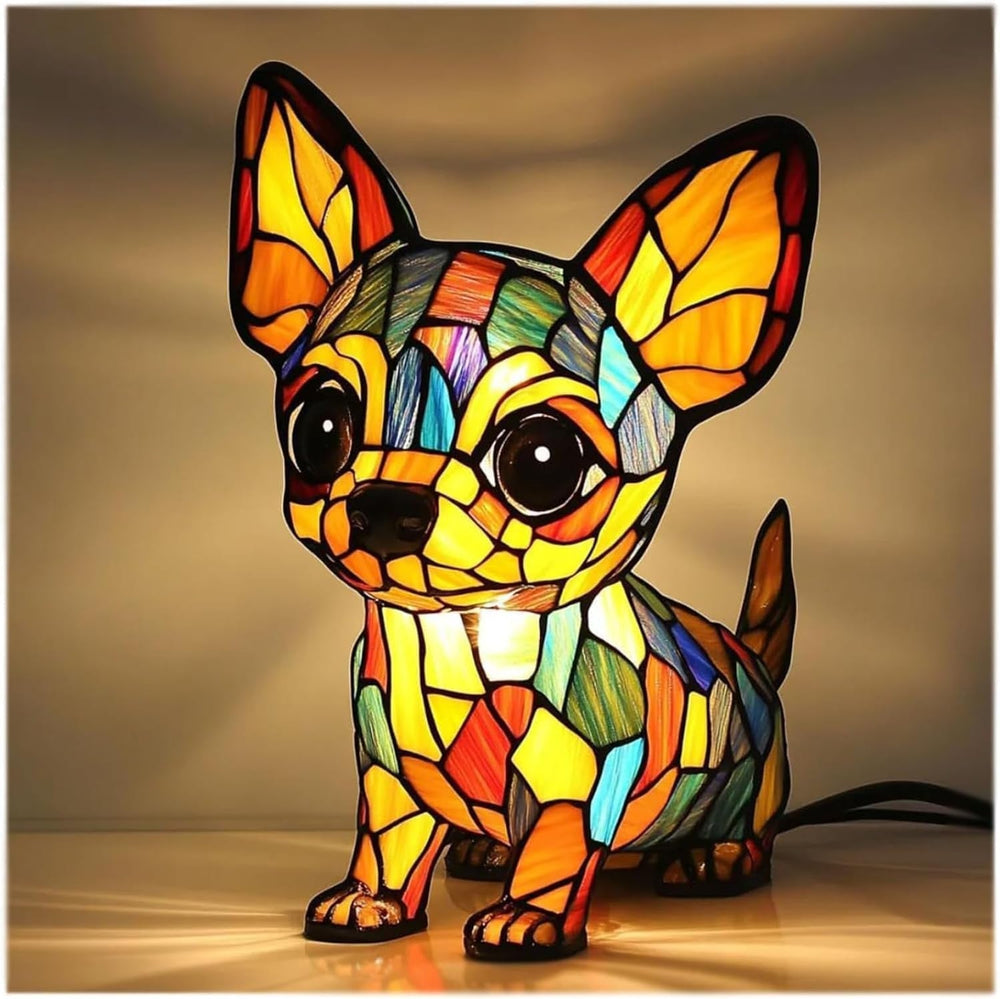 Patoune – Magical Stained-Glass Dog Lamp