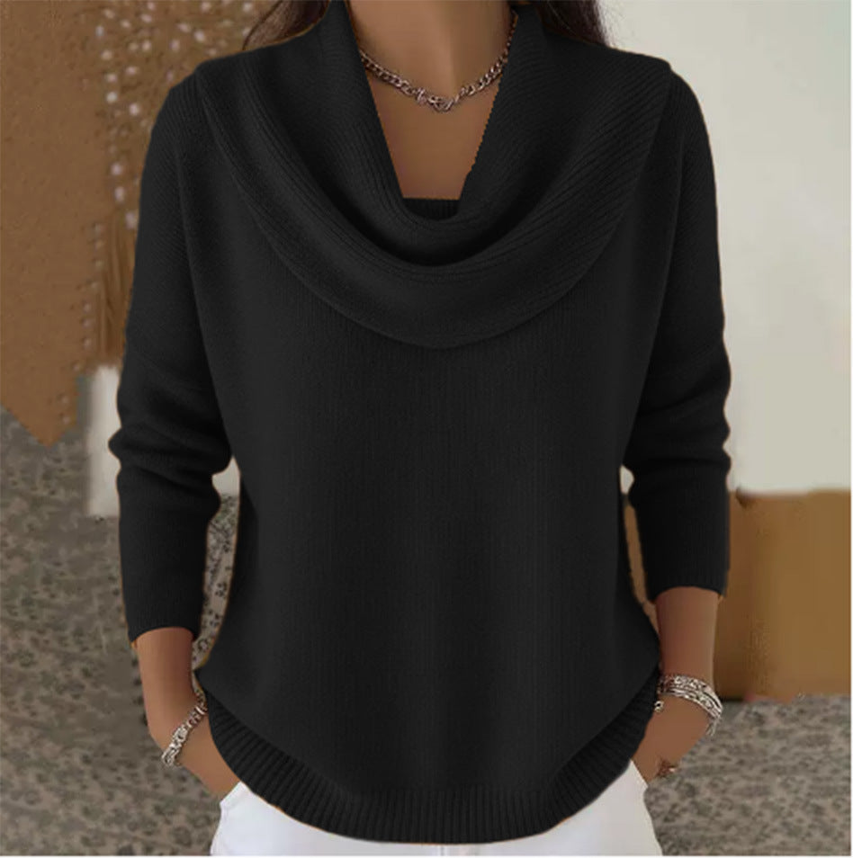 JULIA | DRAPED-NECK JUMPER