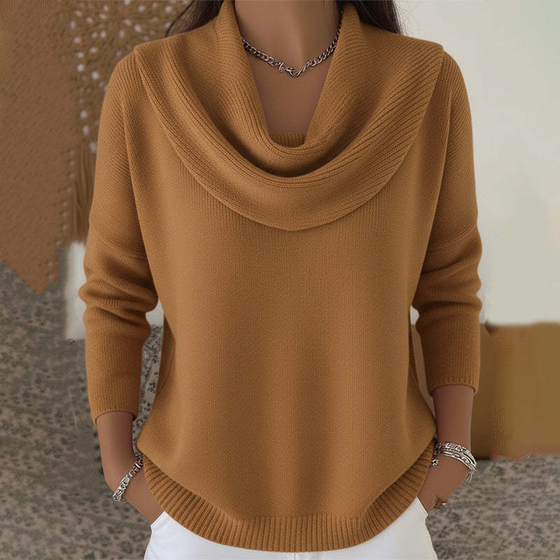 JULIA | DRAPED-NECK JUMPER