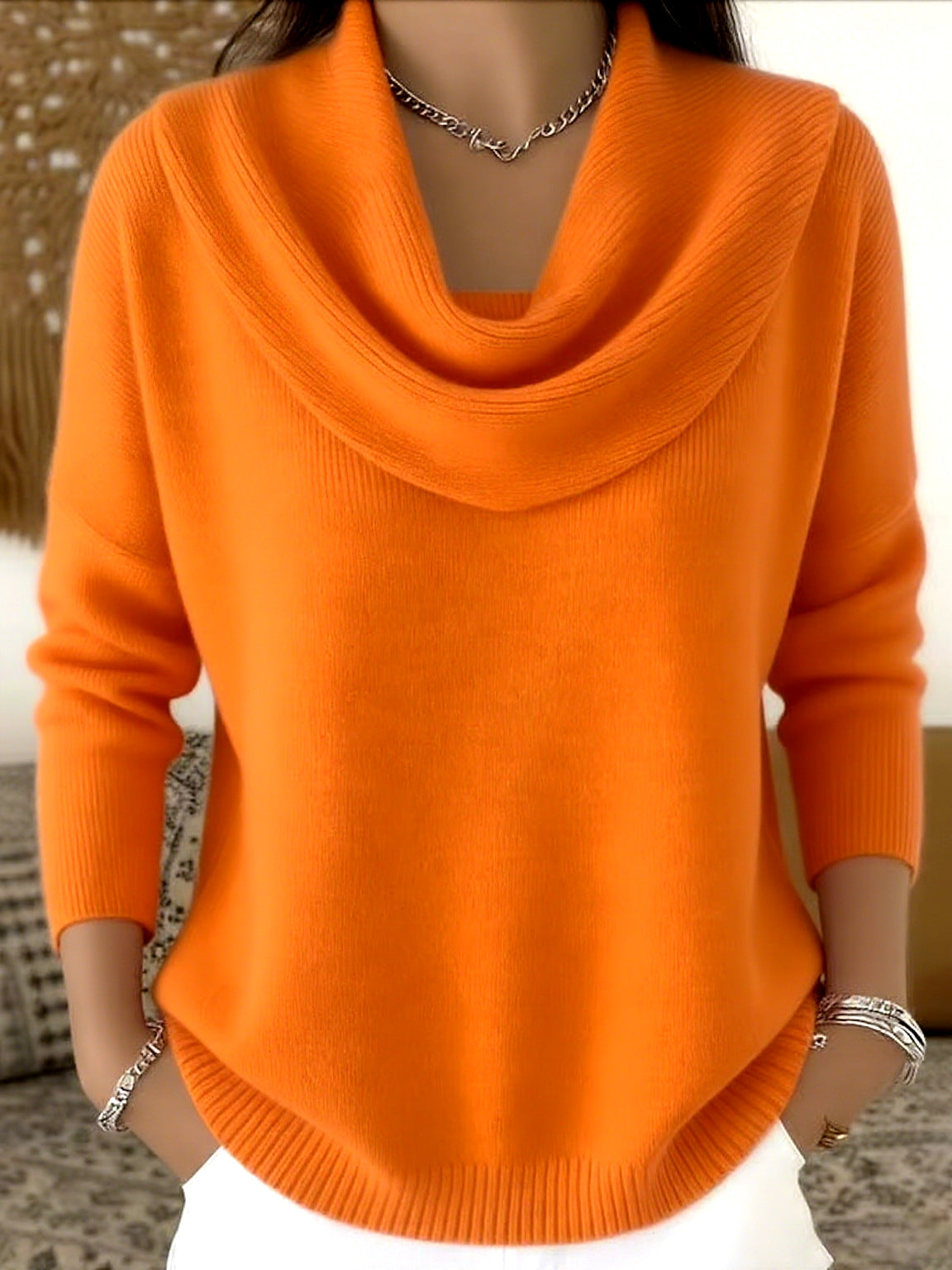 JULIA | DRAPED-NECK JUMPER