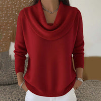 JULIA | DRAPED-NECK JUMPER