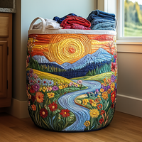 Tina | Hand-Quilted Laundry Basket