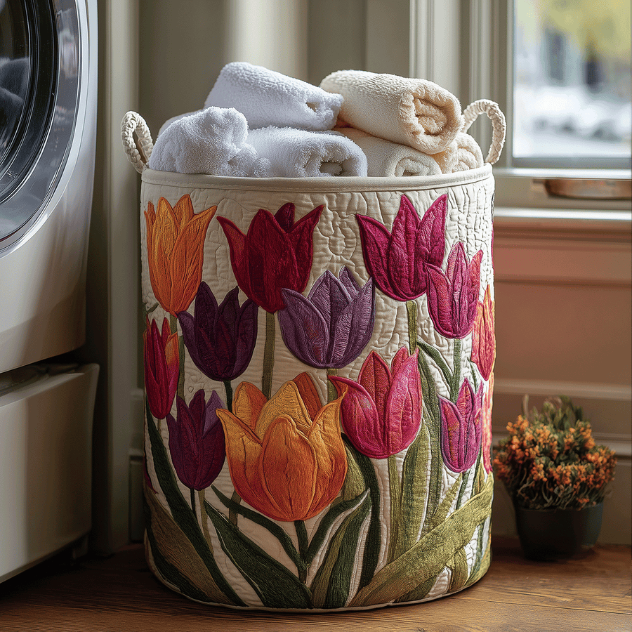 Pia | Hand-Quilted Laundry Basket