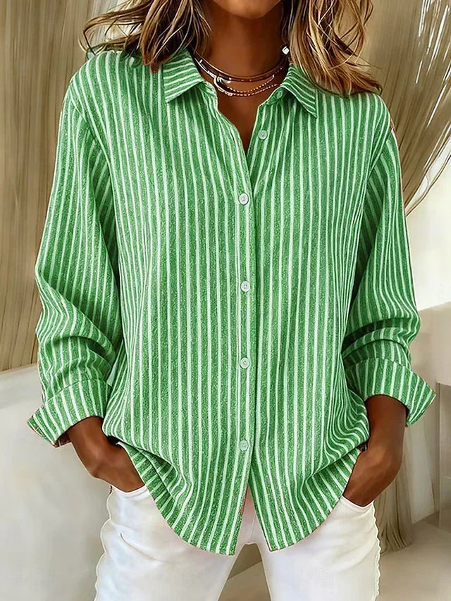 JIMENA | STRIPED BUTTON-UP SHIRT