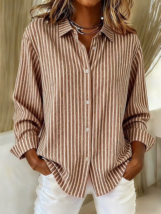 JIMENA | STRIPED BUTTON-UP SHIRT