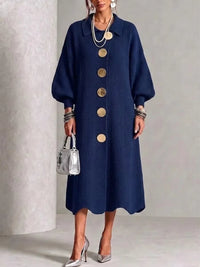 ELLERY | BUTTON-DOWN KNIT MIDI DRESS