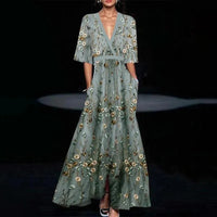 SOPHIA | ELEGANT EVENING DRESS WITH FLORAL PATTERN