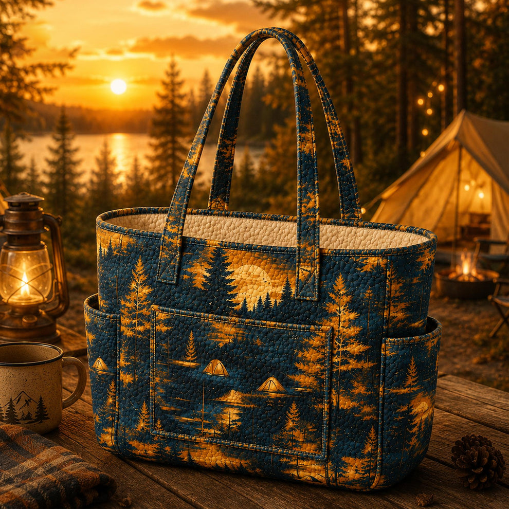 Alice | Wild Camping Quilted Tote Bag