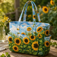 Véronique | Bright Sunflower Quilted Tote Bag
