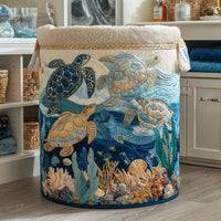 Marina | Hand-Quilted Laundry Basket