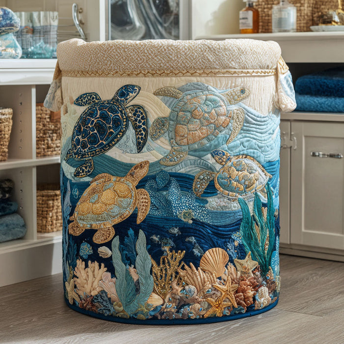 Marina | Hand-Quilted Laundry Basket