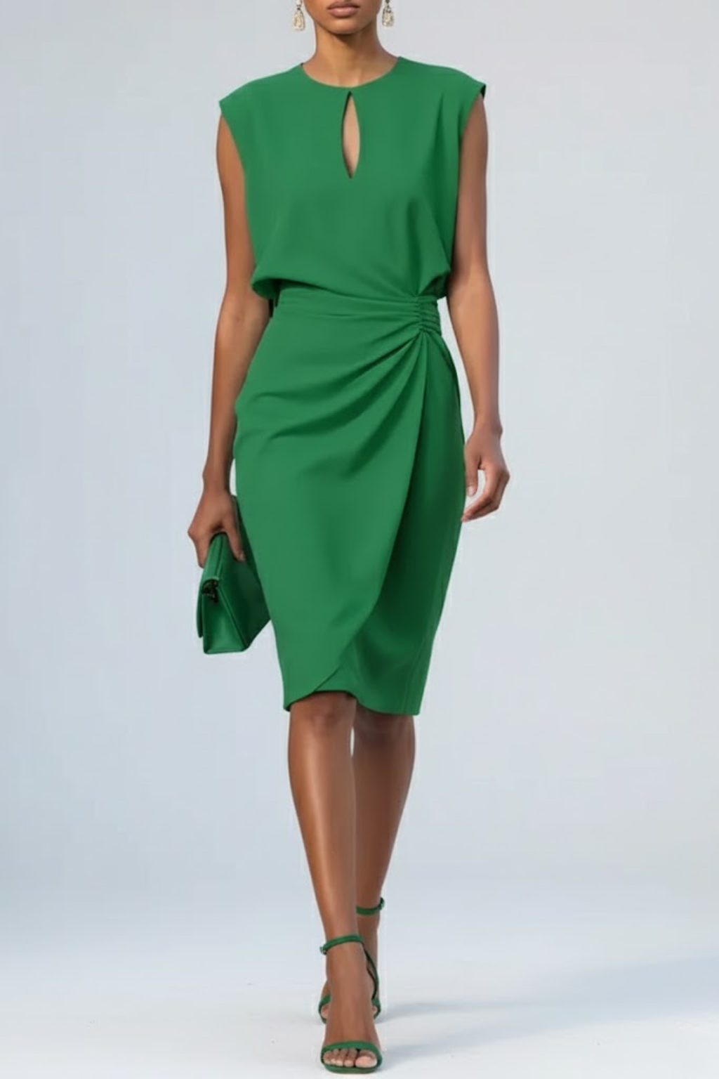 LIORA™ | Draped Midi Dress