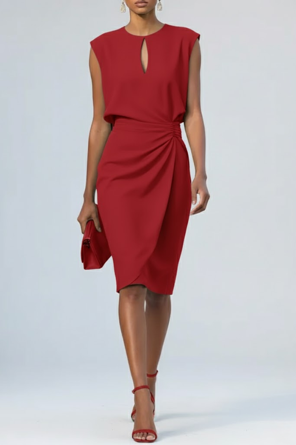 LIORA™ | Draped Midi Dress
