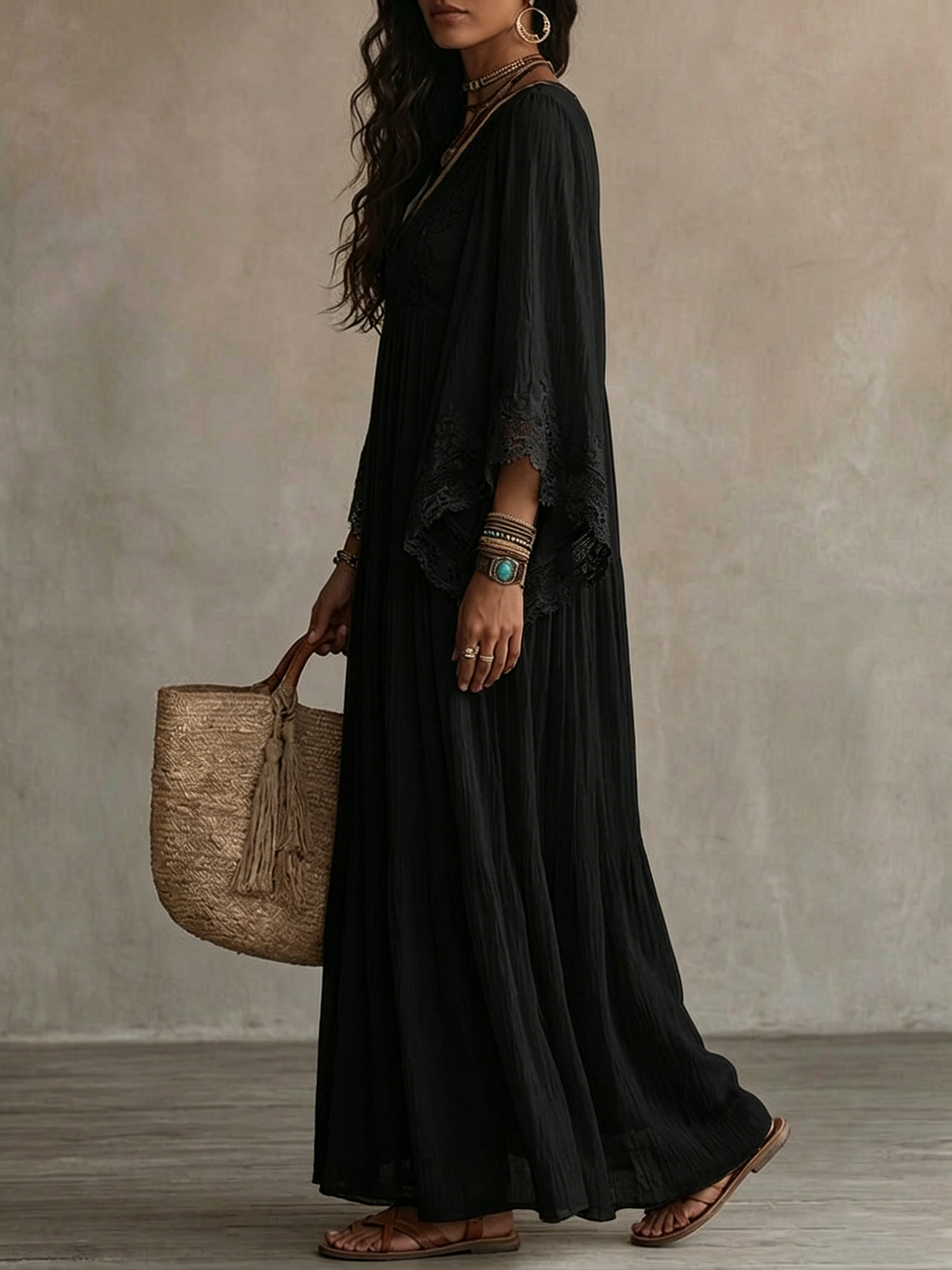 Nuria | Elegant Dress with Bat Sleeves