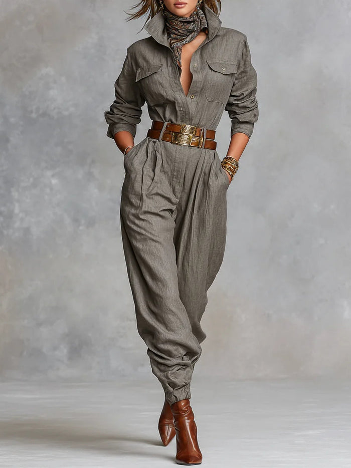 Long-Sleeve Jumpsuit