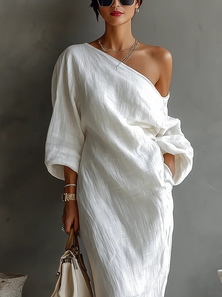 ELISE™ | ELEGANT ASYMMETRIC MAXI DRESS